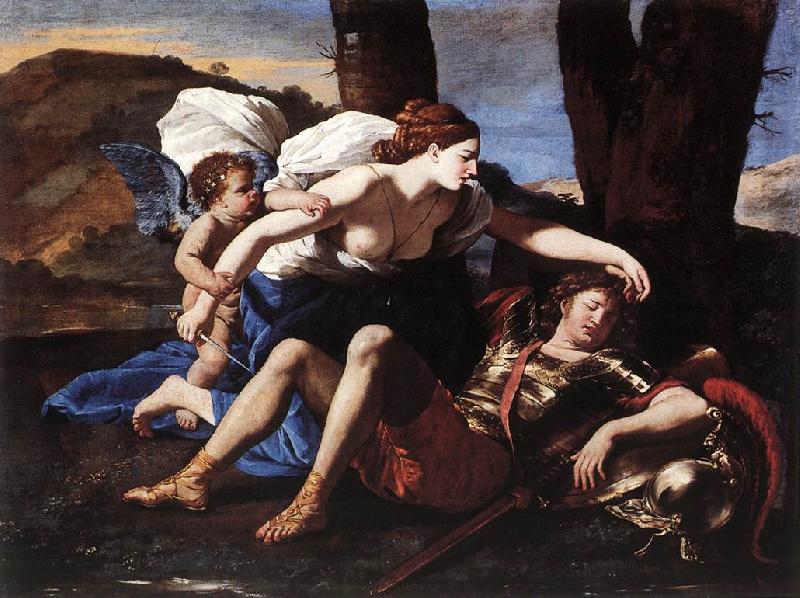 Nicolas Poussin Rinaldo and Armida 1625Oil on canvas oil painting picture